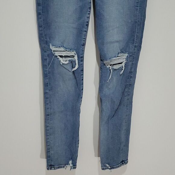 American Eagle super stretch 28x33 size 4 high rise skinny jeans - Picture 3 of 8